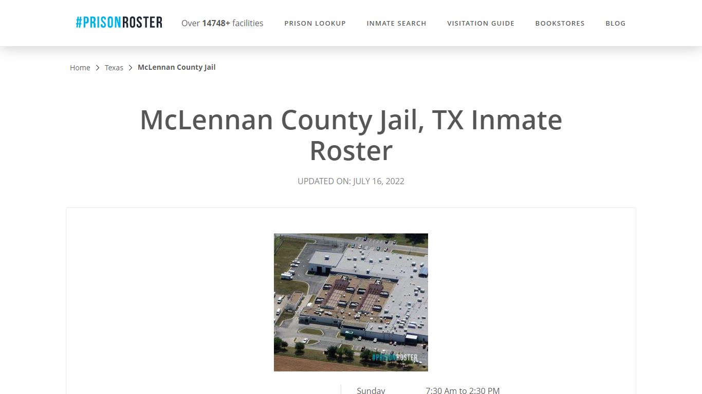 McLennan County Jail, TX Inmate Roster
